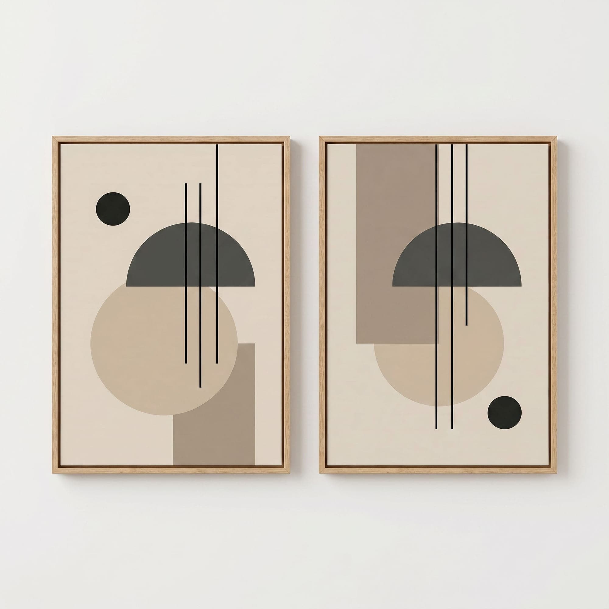 סט מהפך אבסטרקטי, תמונת קיר מודפסת של Shade